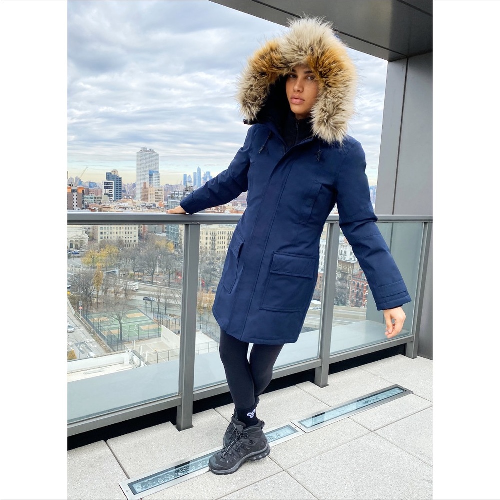 Aritzia TNA Climate Lab Bancroft Parka XS Sky Captain NWT